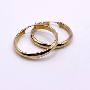 Diadema Italy 925 Sterling Silver Earrings Hoops 1.4”